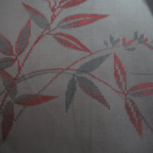 Load image into Gallery viewer, Kimono Vintage(1950-1980) Black Red See-Through Leaves Silk #10275E4
