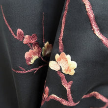 Load image into Gallery viewer, Haori Jacket Black Fully Embroidered Branch Silk #10814E1
