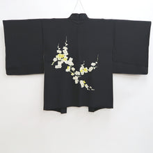 Load image into Gallery viewer, Haori Jacket Vintage(1950-1980) Black Hand painted Ume Branch Silk #9740A2
