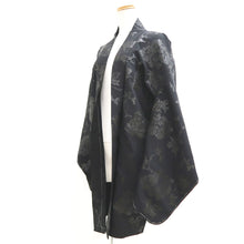 Load image into Gallery viewer, Haori Jacket Vintage(1950-1980) Black Peony Silk #10934F1
