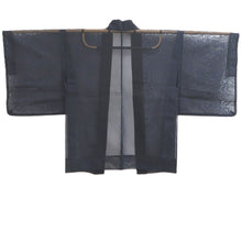 Load image into Gallery viewer, Haori Jacket Vintage(1950-1980) Black Blue Sheer Silk #10895E4
