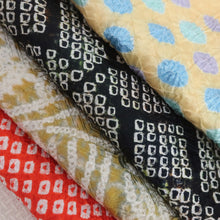 Load image into Gallery viewer, CC1016C1 Silk 4pcs Bundle Kimono Fabric Shibori Red 78.7x5.9in(200x15cm)
