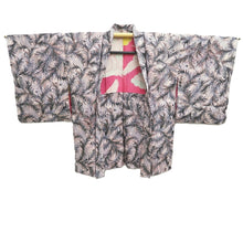 Load image into Gallery viewer, Haori Jacket Vintage(1950-1980) Pink Peacock feather Silk #10674D1
