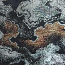 Load image into Gallery viewer, Haori Jacket Vintage(1950-1980) Black Silver Gold Cloud Silk #9755A3
