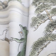 Load image into Gallery viewer, Men's Juban Blueish Gray Chojugiga Rabbit Frog Silk #10663C5
