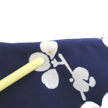 Load image into Gallery viewer, Yukata Vintage(1950-1980) Navy Plum blossom Cotton #11099B1
