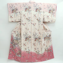 Load image into Gallery viewer, Kimono Pink Plum blossom Peony Wisteria Silk #9926B4
