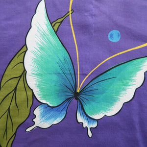 Yukata Purple Butterfly Cotton #9912B4