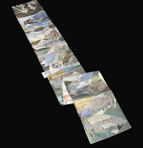 BB10017AB Silk Obi Fabric Tokaido Gold 84.6x11.0in(215x28cm)