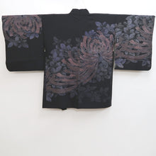 Load image into Gallery viewer, Haori Jacket Vintage(1950-1980) Black Chrysanthemum Silk #10007C3
