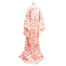 Load image into Gallery viewer, Kimono Pearl white Plum blossom Silk #10524B2
