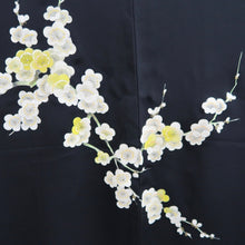 Load image into Gallery viewer, Haori Jacket Vintage(1950-1980) Black Hand painted Ume Branch Silk #9740A2
