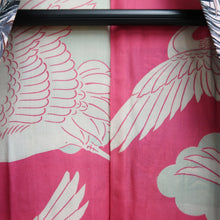 Load image into Gallery viewer, Haori Jacket Vintage(1950-1980) Pink Peacock feather Silk #10674D1
