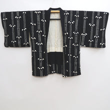 Load image into Gallery viewer, Haori Jacket Vintage(1950-1980) Black Shibori Bamboo Silk #9993C2
