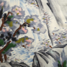 Load image into Gallery viewer, Haori Jacket Vintage(1920-1950) White Gray Meisen Landscape Silk #11003F5
