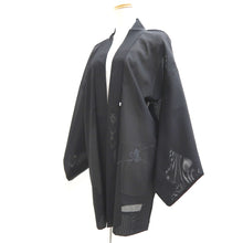 Load image into Gallery viewer, Haori Jacket Vintage(1950-1980) Black See-Through Butterfly Silk #10635C4
