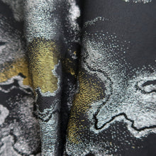 Load image into Gallery viewer, Haori Jacket Vintage(1950-1980) Black Silver Gold Cloud Silk #9755A3
