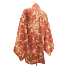 Load image into Gallery viewer, Haori Jacket Reddish Brown Floral pattern Silk #10734D3
