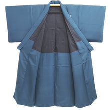 Load image into Gallery viewer, Men&#39;s Kimono Vintage(1950-1980) Dark Blue Montsuki Silk #10465A5
