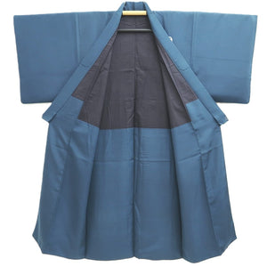 Men's Kimono Vintage(1950-1980) Dark Blue Montsuki Silk #10465A5