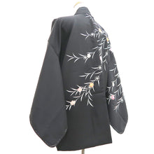 Load image into Gallery viewer, Haori Jacket Vintage(1950-1980) Black Shidare Sakura Silk #9806B1
