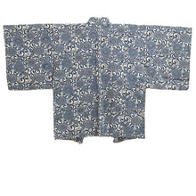 Load image into Gallery viewer, Haori Jacket Vintage(1950-1980) Blue White Karakusa Peony Silk #10614C3
