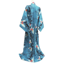 Load image into Gallery viewer, Yukata Vintage(1950-1980) Light Blue Butterfly Cotton #10477A5

