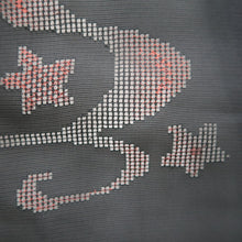 Load image into Gallery viewer, Haori Jacket Black Sheer Maple Leaf Ryusui Silk #10915E5
