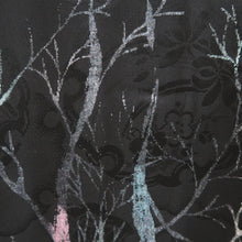 Load image into Gallery viewer, Haori Jacket Vintage(1950-1980) Black Silver Tree Silk #10994F4

