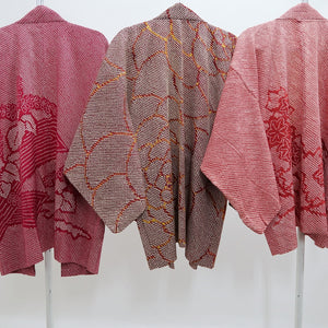 Bundle 12pcs Silk Vintage Full Shibori Haori Wholesale Bulk Free Shipping #619