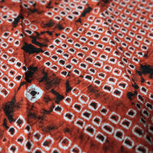 Load image into Gallery viewer, KK1387B7 Silk Kimono Fabric Vintage(1950-1980) Shibori Red 84.6x11.8in(215x30cm)
