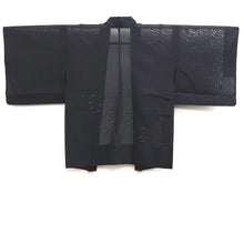 Load image into Gallery viewer, Haori Jacket Vintage(1950-1980) Black Purple See-Through Bird Silk #10218E2
