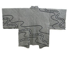 Load image into Gallery viewer, Haori Jacket Vintage(1950-1980) Black Full Shibori Ryusui Silk #10805D5

