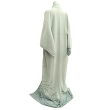 Load image into Gallery viewer, Kimono Light Gray Plum blossom Branch Silk #10535B3

