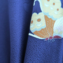 Load image into Gallery viewer, Haori Jacket Vintage(1950-1980) Blue Butterfly Silk #10604C2
