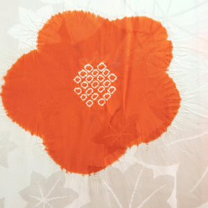 Juban Light Pink White Furisode Flower Shibori Silk #10517B2