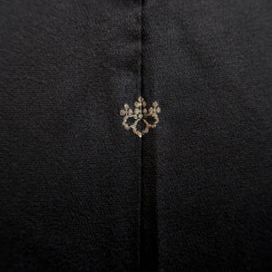 Haori Jacket Vintage(1950-1980) Black Gold Silver Mountain Silk #10083D1