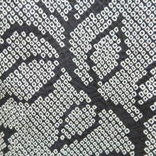 Load image into Gallery viewer, Haori Jacket Vintage(1950-1980) Black Full Shibori Botanical Silk #10954F2
