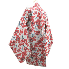 Load image into Gallery viewer, Haori Jacket Vintage(1920-1950) Gray Meisen Plum blossom Silk #11054A3
