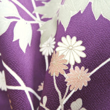 Load image into Gallery viewer, Kimono Purple Peony Kiku Branch Silk #9658J2
