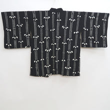 Load image into Gallery viewer, Haori Jacket Vintage(1950-1980) Black Shibori Bamboo Silk #9993C2
