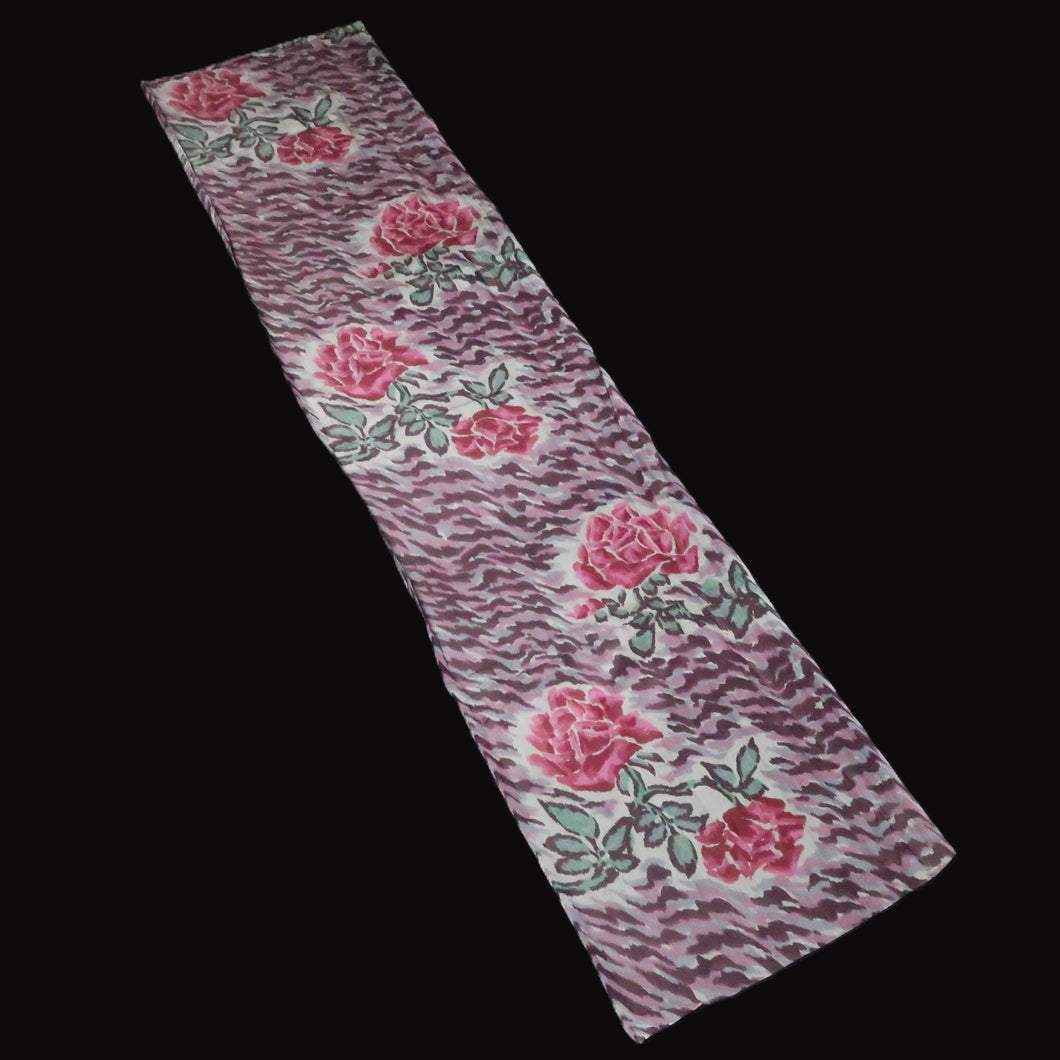 KK1513A2 Silk Kimono Fabric Vintage(1920-1950) Meisen Gray 56.3x13.0in(143x33cm)