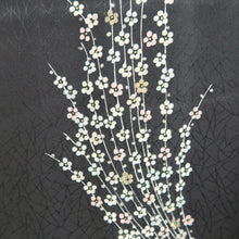 Load image into Gallery viewer, Haori Jacket Vintage(1950-1980) Black Flower Silk #10594C1
