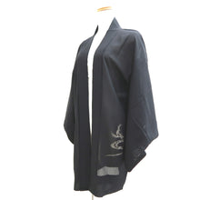 Load image into Gallery viewer, Haori Jacket Vintage(1950-1980) Black Sheer Chrysanthemum Ryusui Silk #10906E5
