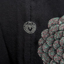 Load image into Gallery viewer, Haori Jacket Vintage(1950-1980) Black Gold Silver Chrysanthemum Silk #10098D2
