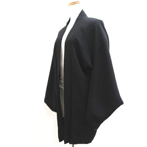 Haori Jacket Vintage(1950-1980) Black Plum blossom Branch Silk #10008C3