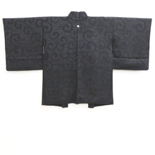 Load image into Gallery viewer, Haori Jacket Vintage(1950-1980) Black Silver Karakusa Silk #10985F4
