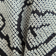 Load image into Gallery viewer, Haori Jacket Vintage(1950-1980) Black Full Shibori Botanical Silk #10954F2
