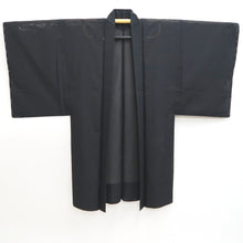 Load image into Gallery viewer, Men&#39;s Haori Vintage(1950-1980) Black See-Through Silk #9833B1
