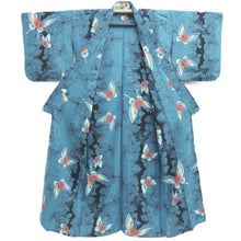Load image into Gallery viewer, Yukata Vintage(1950-1980) Light Blue Butterfly Cotton #10477A5
